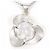 Autre Marque Collana in platino con opale d'acqua e diamante