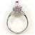Autre Marque Platin-Bandring mit Rubin und Diamant - Ansicht 3