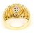 Autre Marque Platin- und Gold-Diamantbandring Golden - Ansicht 4