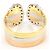 Autre Marque Eleganter Diamant-Bandring in Drei Farben Golden - Ansicht 4