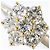 Autre Marque Anello fede in platino e oro giallo con diamante D'oro - vista 2