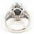 Autre Marque Platin-Bandring mit Opal und Diamant Schwarz - Ansicht 5