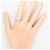 Autre Marque Platin-Bandring mit Opal und Diamant Schwarz - Ansicht 8