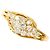 Autre Marque Anello fede in oro giallo 18K e diamanti D'oro