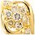 Autre Marque Ringband aus 18K Gelbgold mit Diamant Golden - Ansicht 2