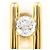 Autre Marque Orecchini a clip in oro giallo 18K con diamanti D'oro - vista 2
