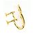 Autre Marque Orecchini a clip in oro giallo 18K con diamanti D'oro - vista 3