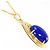 Autre Marque Collana in oro giallo 18K con lapislazzuli e diamante D'oro - vista 2