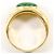 Autre Marque Anello a fascia in oro giallo 18K con giada e diamante D'oro - vista 3