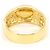 Autre Marque Anello a fascia in oro giallo 18K con giada e diamante D'oro - vista 4