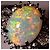 Autre Marque Platin-Bandring mit Opal und Diamant - Ansicht 3