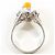 Autre Marque Platinum Band Ring with Opal and Diamond - view 4