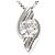 Autre Marque Platinhalskette mit Diamantanhänger