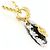 Autre Marque Collana in oro giallo 18K e platino con onice e diamante Nero D'oro - vista 2