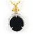 Autre Marque Collana in oro giallo 18K e platino con onice e diamante Nero D'oro - vista 3
