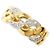 Autre Marque Ehering aus 18K Gelbgold und Platin mit Diamant Golden
