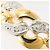Autre Marque Ehering aus 18K Gelbgold und Platin mit Diamant Golden - Ansicht 2