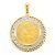 Autre Marque Pendente in diamanti, oro giallo 18K e platino D'oro - vista 3