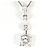 Autre Marque Collana in oro bianco 18K e platino con diamante D'oro
