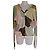 Kenzo Cárdigan de seda con estampado abstracto Castaño Rosa Beige Verde Gris
