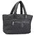 Borsa Tote CHANEL Cococoon Canvas Black Silver CC Auth bs36844 Nero Argento