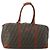Borsa Boston FENDI Zucca Canvas PVC Marrone Nero Auth 197724