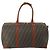 Borsa Boston FENDI Zucca Canvas PVC Marrone Nero Auth 197724 - vista 2