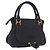 Chloé Borsa Chloe Mercy in pelle nera e oro Auth 201985V Nero D'oro