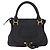 Chloé Borsa Chloe Mercy in pelle nera e oro Auth 201985V Nero D'oro - vista 13