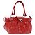 Borsa Salvatore Ferragamo Gancini in vernice Rossa Argento Auth BA15486 Rosso