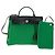 Hermès Borsa HERMES Air Zip PM Canvas 2way Verde Argento Auth 199157SM