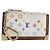 LOUIS VUITTON Multicolor Pochette Cles Coin Purse White M92655 LV Auth hk4078 Blanc