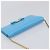 Salvatore Ferragamo Vala Chain Shoulder Wallet Leather Blue Gold Auth hk4008A D'oro - vista 6