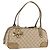 Borsa a Mano GUCCI GG Canvas Pelle Beige Oro 161720 Auth ki6809V D'oro