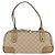 Borsa a Mano GUCCI GG Canvas Pelle Beige Oro 161720 Auth ki6809V D'oro - vista 2