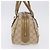 Borsa a Mano GUCCI GG Canvas Pelle Beige Oro 161720 Auth ki6809V D'oro - vista 3