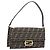 Borsa a tracolla FENDI Zucca Canvas Marrone Tono Oro Auth 199508A