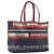 Borsa Tote CHANEL Central Station PVC Canvas Navy Silver CC Auth 201987 Argento Blu navy