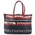 Borsa Tote CHANEL Central Station PVC Canvas Navy Silver CC Auth 201987 Argento Blu navy - vista 13