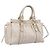 Borsa Miu Miu Vitellolux 2way White Gold Auth 201997A Bianco D'oro