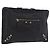 Borsa Clutch BALENCIAGA Giant in pelle nera e oro Auth 199841V Nero D'oro