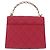 CHANEL Matelasse Top Handle Chain Caviar Skin 2way Red Gold CC Auth 200091SAM Rot Golden - Ansicht 2