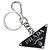 PRADA Triangle Schlüsselanhänger Metall Silver Auth 201017A Silber