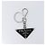 PRADA Triangle Schlüsselanhänger Metall Silver Auth 201017A Silber - Ansicht 2