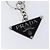 PRADA Triangle Schlüsselanhänger Metall Silver Auth 201017A Silber - Ansicht 6