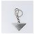 PRADA Triangle Schlüsselanhänger Metall Silver Auth 201017A Silber - Ansicht 7
