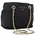 Sac à épaule à chaîne PRADA Nylon Noir Doré Auth 202186A