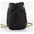 Sac à épaule à chaîne PRADA Nylon Noir Doré Auth 202186A - vue 3
