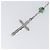 Dolce & Gabbana Collana Rosario DOLCE&GABBANA Metallo Argento Verde Auth BA15444V - vista 11