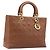 Borsa Christian Dior Canage in pelle marrone e oro autentica bs36947 D'oro